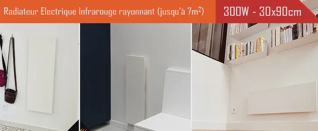 Solutions de chauffage par radiateur électrique panneau rayonnant infrarouge extra plat pour chauffer 4 m2 à 7 m2