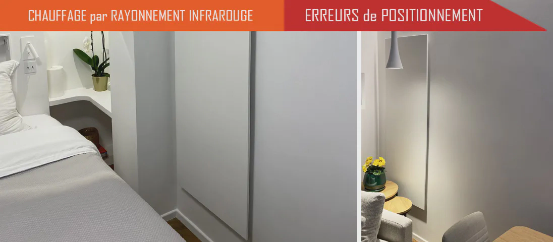 mauvais emplacement panneau rayonnant électrique