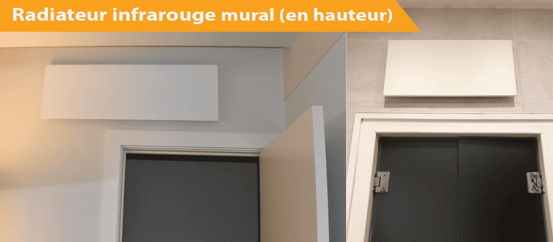 positionnement du chauffage rayonnant en hauteur au mur pour des petites pièces