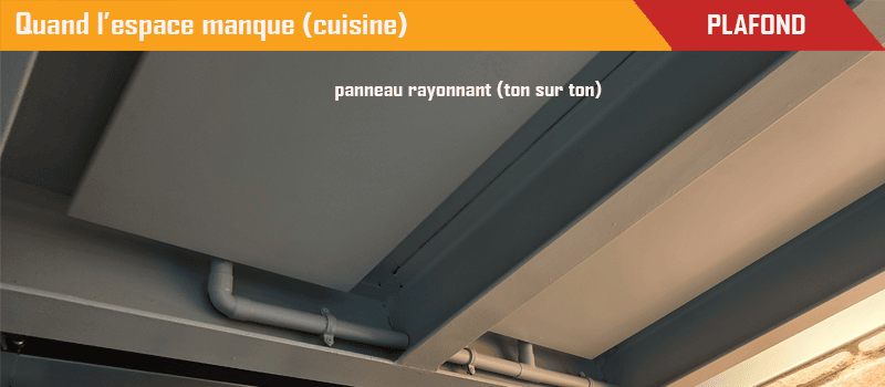 mauvais emplacement pour un radiateur infrarouge au plafond