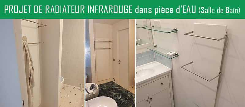 Sèche-serviettes électriques installés dans une salle de bain