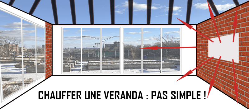 image title Les difficultés techniques à chauffer une véranda, solution du chauffage par infrarouge