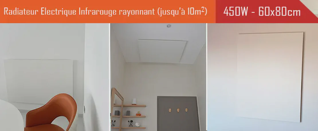 Solutions de chauffage par radiateur électrique panneau rayonnant infrarouge extra plat pour chauffer une pièce jusqu'à 10 m2